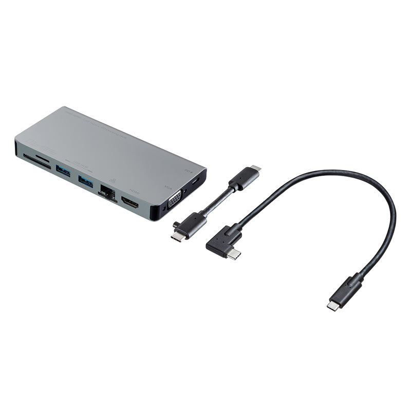 USB Type-C ドッキングハブ（VGA・HDMI・LA