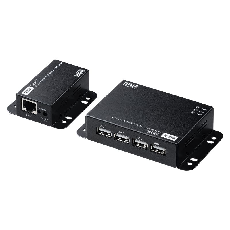 乐天商城 - USBエクステンダー USB2.0 最大50m USB4ポートハブ付き USB-EXSET6 サンワサプライ