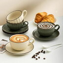 【P3倍★クーポン最大1000円OFF!】マグカップ コーヒーカップ 取っ手付き 2個セット 3点(カップ&ソーサー&スプーン) 230ml 280ml 陶器 耐熱 耐冷 軽い セラミックス 焼き物 シンプル レトロ おしゃれ 食洗機可 電子レンジ可 コーヒー ラテ お茶 家庭用 オフィス