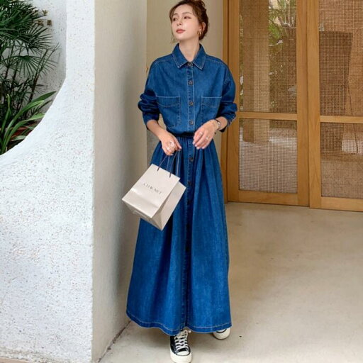 【258時間限定価格】ワンピース デニム ロングワンピ 袖あり ロング丈 ワンピ ドレス 長袖 きれいめ カジュアル 大人可愛い Aライン フェミニン おしゃれ シンプル ブルー 青 春 秋 冬 20代 30代 40代 50代 ハイウエスト シャツワンピ レディース 【258時間限定価格】ワンピース デニム ロングワンピ 袖あり ロング丈 ワンピ ドレス 長袖 きれいめ カジュアル 大人可愛い Aライン フェミニン おしゃれ シンプル ブルー 青 春 秋 冬 20代 30代 40代 50代 ハイウエスト シャツワンピ レディース