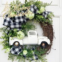 クリスマスリース リング 可愛い 冬新作 車 手作り インテリア用 部屋 玄関 吊り下げ飾り フロントドア アクセサリー プレゼント ギフト 家庭用 贈り物 X...