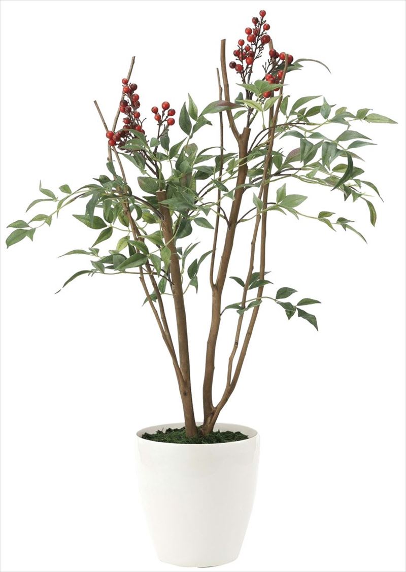 光触媒 光の楽園 南天702012K80人工植物 造花 フェイクグリーン おしゃれ インテリア 和タイプ 屋内対応型約 幅45×奥行35×高さ70cm