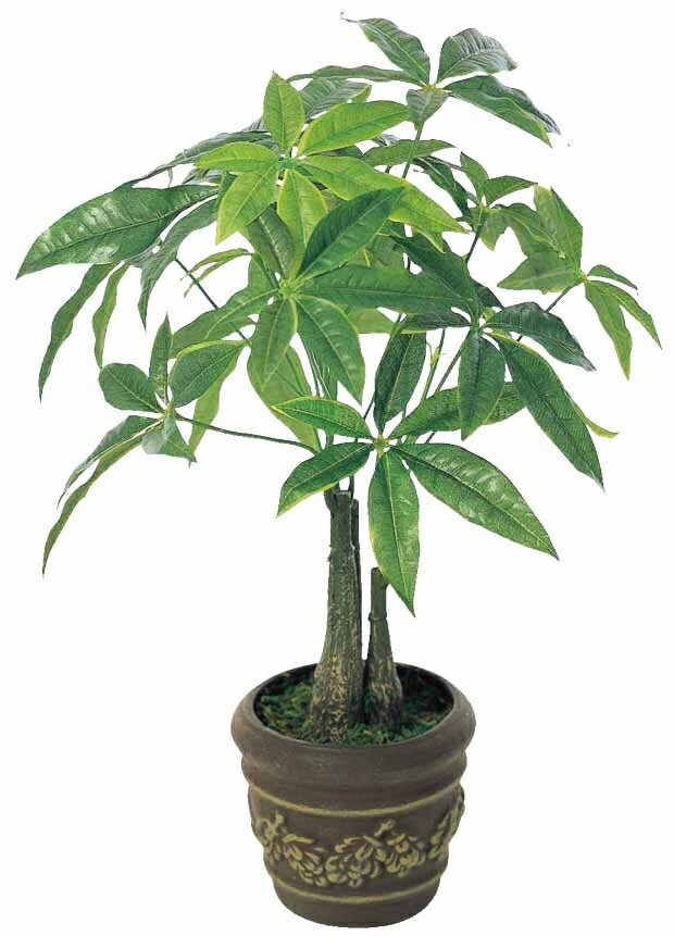 光触媒 光の楽園 パキラポットM 252K50約 幅28×奥行28×高さ41cm人工植物 造花 フェイクグリーン おしゃれ インテリア 小型 卓上 ミニ