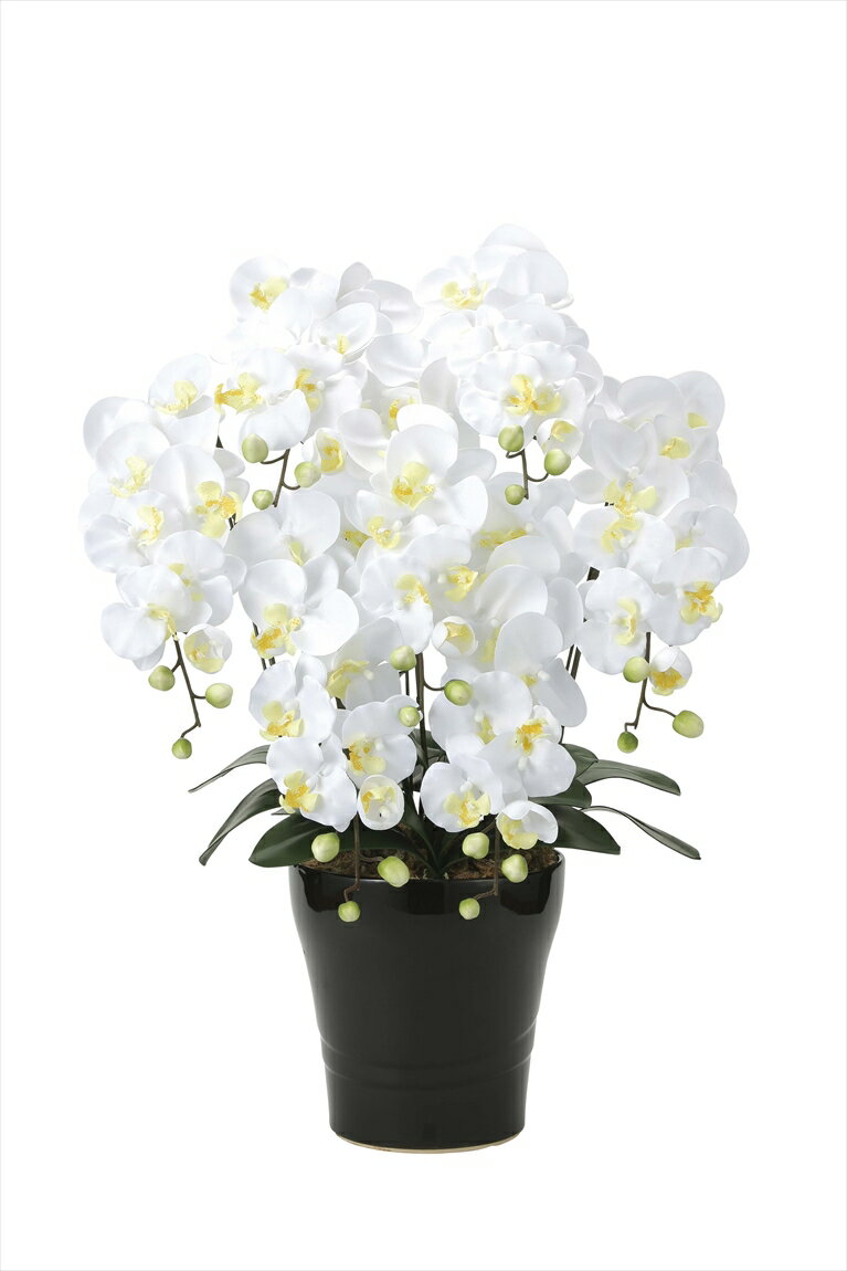 光触媒 光の楽園 キング胡蝶蘭7本立W 451A200約 幅60×奥行48×高さ76cm人工観葉植物 造花 フェイクフラワー フラワーアレンジメント アートフラワー おしゃれ インテリア ギフト お祝い