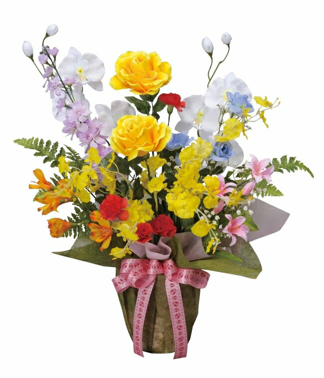 光触媒 光の楽園 開運8色フラワー47K65人工植物 造花 フェイクフラワー おしゃれ インテリア テーブルタイプ 屋内対応型約 幅45×奥行32×高さ57cm