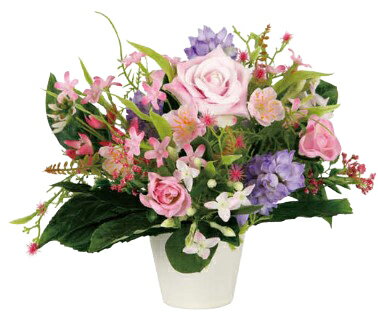 Rose - 【マラソン中P3倍】光触媒 光の楽園 ミックスローズ2234K35約 幅23×奥行22×高さ22cm 人工植物 造花 フェイクフラワー おしゃれ インテリア フロアタイプ 屋内対応型