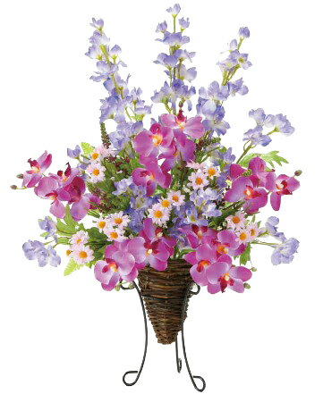 Rakuten - 【マラソン中P3倍】【いつもありがとう母の日プレゼント】光触媒 光の楽園 コチョウランスタンド2397A85約 幅43×奥行30×高さ59cm 人工植物 造花 フェイクフラワー おしゃれ インテリア フロアタイプ 屋内対応型