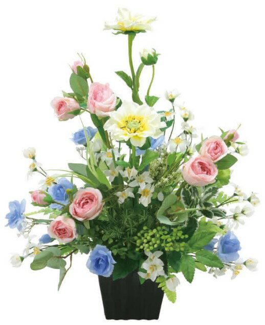 Rakuten - 【マラソン中P3倍】光触媒 光の楽園 グラスライン2550A135約 幅44×奥行38×高さ49cm 人工植物 造花 フェイクフラワー おしゃれ インテリア フロアタイプ 屋内対応型