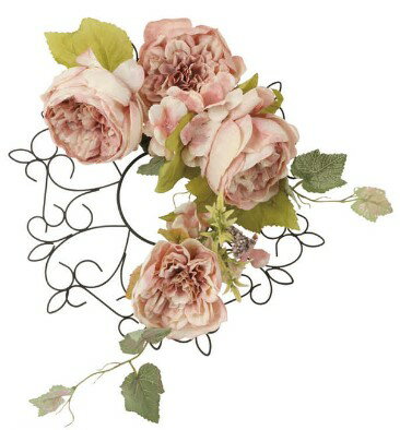 Rose - 【マラソン中P3倍】光触媒 光の楽園 壁掛けキャベジローズ2728A30約 幅31×奥行12×高さ31cm 人工植物 造花 フェイクフラワー おしゃれ インテリア フロアタイプ 屋内対応型