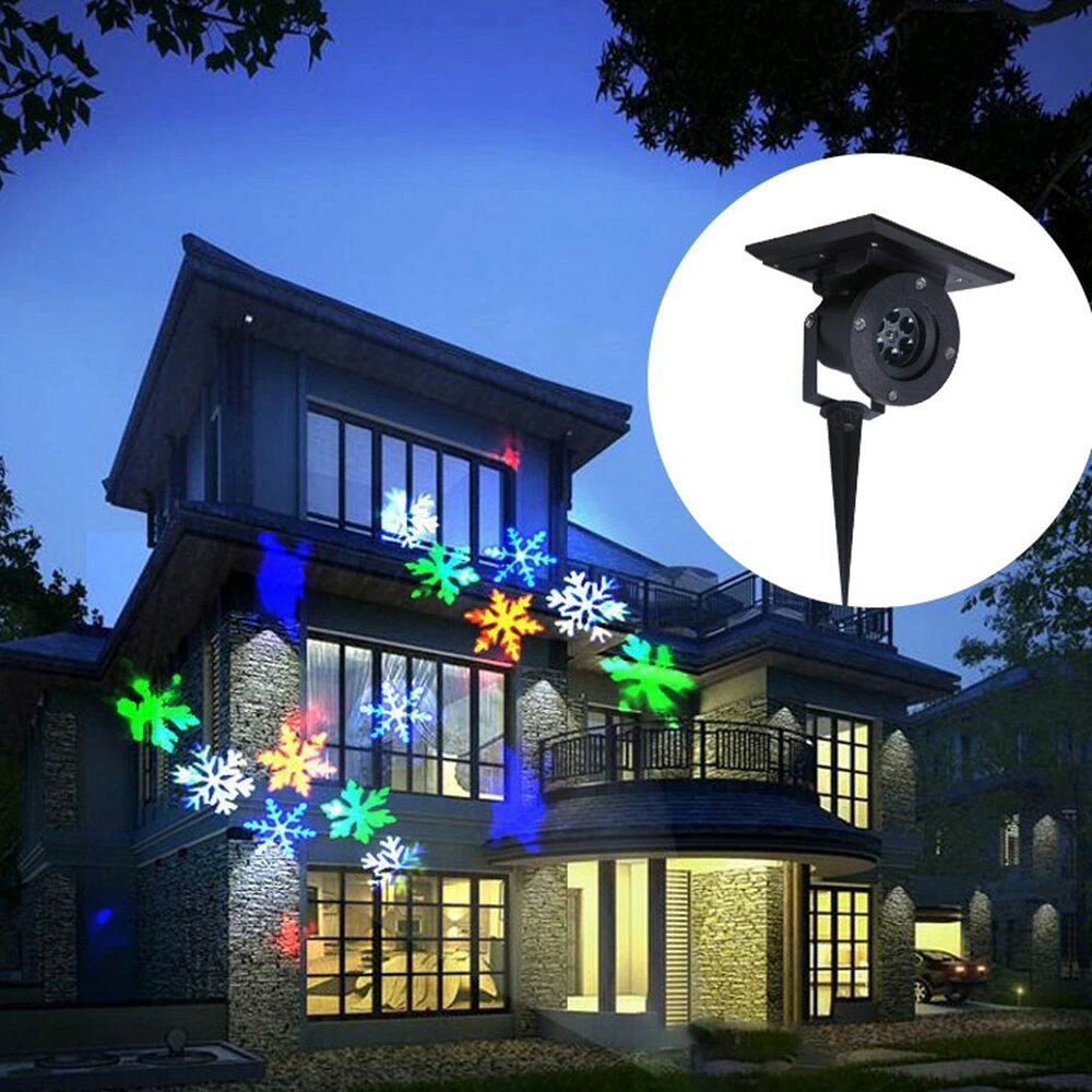 クリスマス飾り クリスマス プロジェクションライト ソーラー式 防水 装飾 LED投光器 ガーデンライト ..