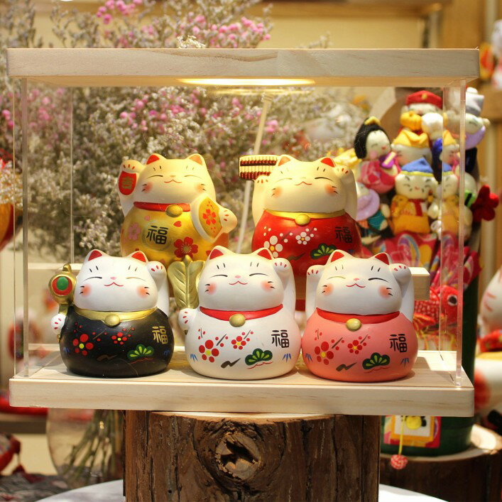 招き猫 陶器 猫 置物 デスクトップ 店舗装飾 癒し 幸運な猫 開運 金運アップ まねきねこ 置物 商売繁盛 開店祝い 置物 インテリア 幸運グッズ 猫グッツ雑貨 プレゼント ギフトの商品画像