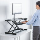 スタンディングデスク リフトアップデスク 卓上 ガス圧昇降 幅80cm モニターアーム取付対応 高さ調整11.5~51cm キーボード台 作業台
