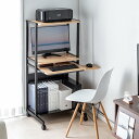 パソコンラック パソコンデスク 木目調 幅60cm 耐荷重85kg 収...(3)
