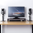 スピーカースタンド 小型 卓上 据え置き 高さ25~34.5cm 角度調整可能 天板13.5×9cm 耐荷重5kg