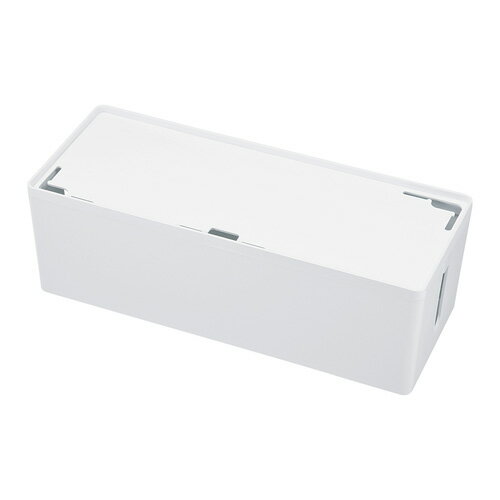 楽天インテリアのルーム・エスケーブル 電源タップ 収納ボックス Lサイズ ホワイト