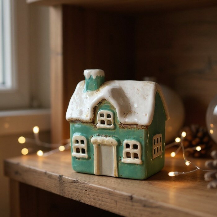 キャンドルハウス キャンドルホルダー おうち 家 陶器 ランタン ガーデニング 置き物 オブジェ おしゃれ ヨーロッパの街並み クリスマス 29323