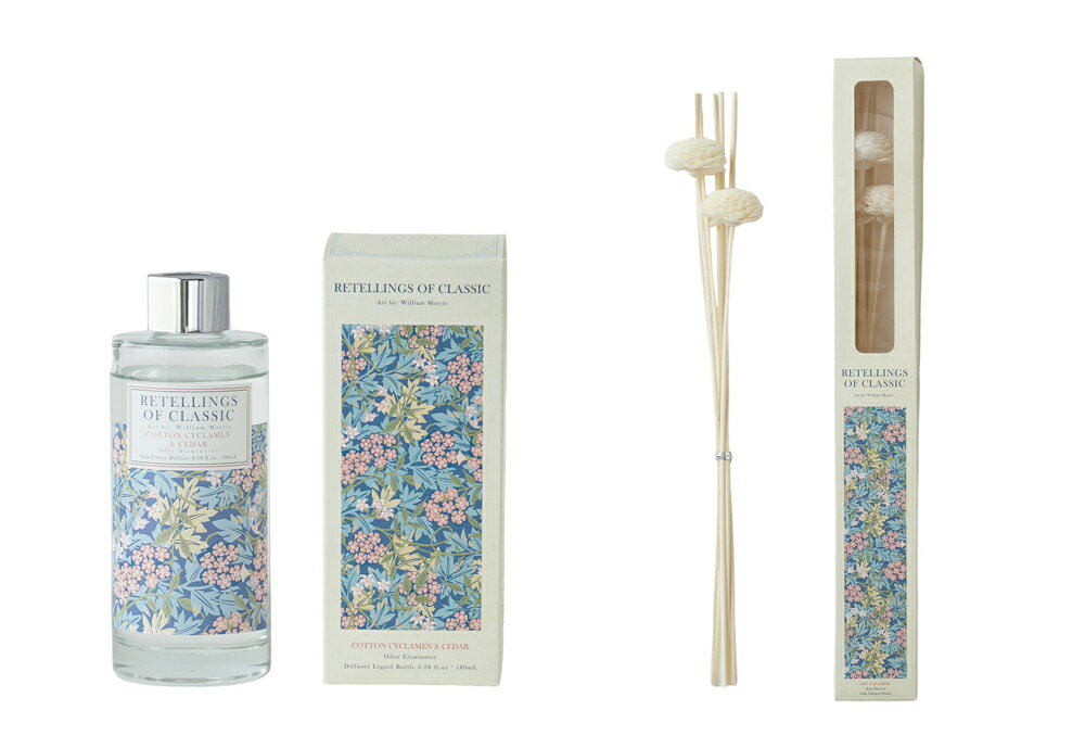 RETELLINGS OF CLASSIC Art by William Morris：JASMINE セット｜リテリングスオブクラシック リードディフューザー ルームフレグランス