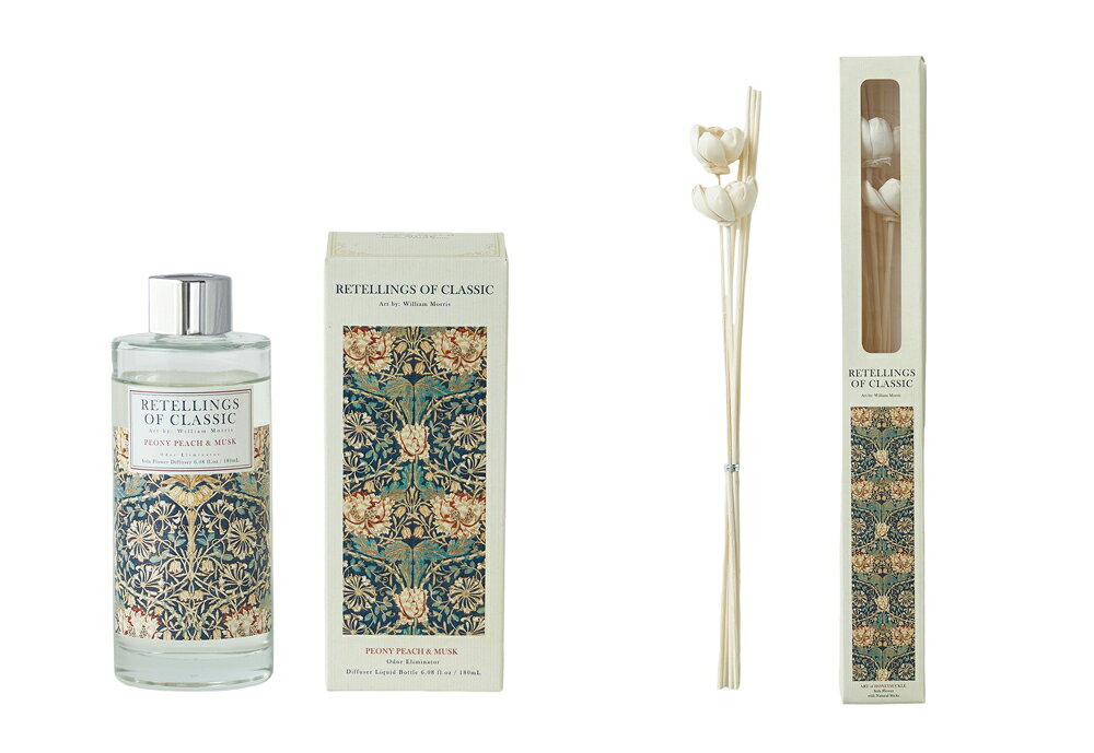 RETELLINGS OF CLASSIC Art by William Morris：HONEYSUCKLE セット｜リテリングスオブクラシック リードディフューザー ルームフレグランス