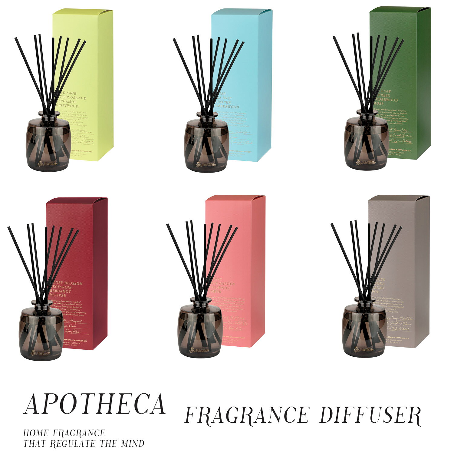 【Urban Rituelle / アーバン リチュエル】APOTHECA アポセカ Fragrance Diffuser フレグランスディフューザー｜ 香り ルームフレグランス 高級 玄関 リードディフューザー オーストラリア