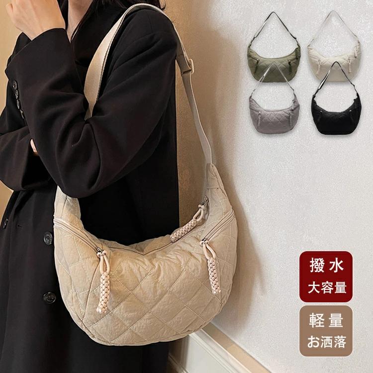 Rakuten - 大人 斜めがけ 推し活 三日月バッグ 女性 バッグ ナイロン 大容量 大きめ カバン バッグメッセンジャーバッグ 軽量 レディース