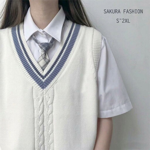 ベスト オールシーズン チョッキ スクールセーター 学 制服 男女兼用 配色 Vネック ユニセックス ノースリーブ ゆったり ニット ベスト オールシーズン チョッキ スクールセーター 学 制服 男女兼用 配色 Vネック ユニセックス ノースリーブ ゆったり ニット