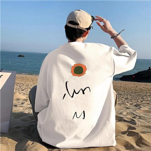 乐天商城 - 綿100% 吸汗速乾 ブランド 半袖 高校生 シンプル u首 カジュアル Tシャツ 大きい メンズ ファッション ビッグシル 韓国 ゆったり