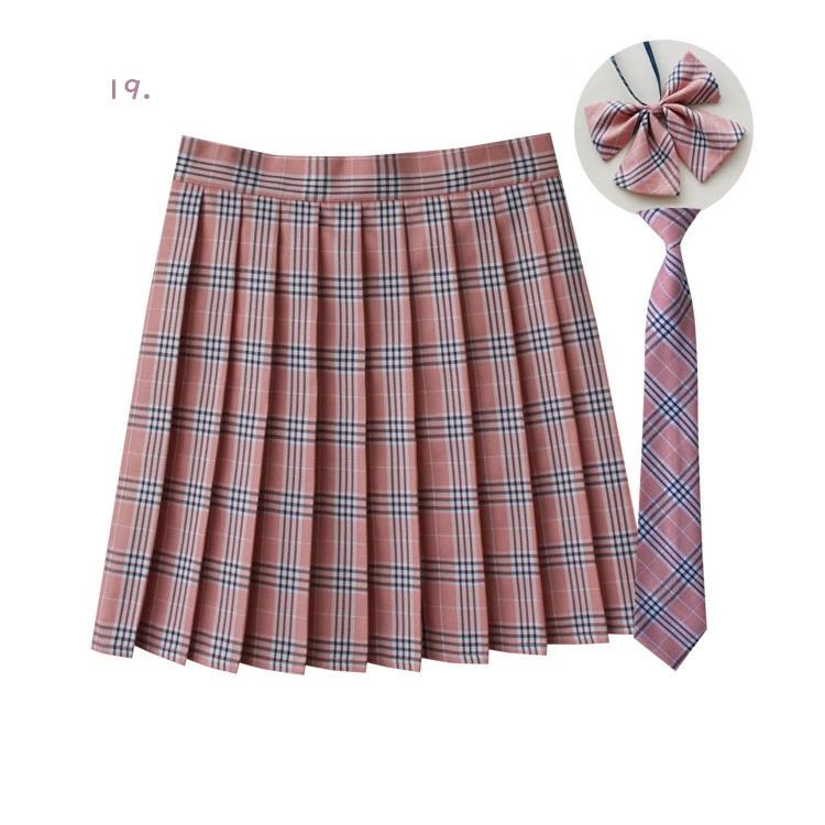 スカート ネクタイ 制服 ギンガムチェック スカート スクールスカート ボウタイ 学生服 プリーツスカート 大きいサイズ チェック