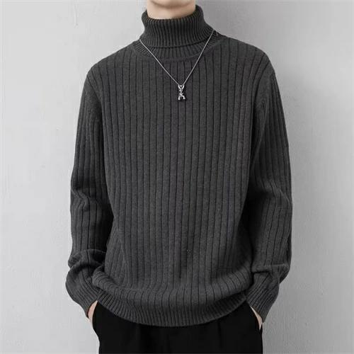 乐天商城 - ニット トップス セーター メンズ ふわふわ 冬服 おしゃれ 秋冬 メンズ ハイネック セーター 洗える タートルネック 大人 ニット