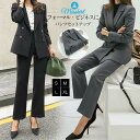 パンツスーツ パンツドレス パ パンツセットアップ ロングパンツ テーラードジャケット 上下セットアップ 2点セット レディース