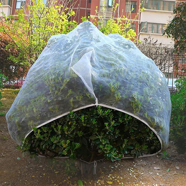 ベ 園芸用ネット ファスナー付き 防虫シート 菜園 園芸野菜栽培 植物保護カバー 野...