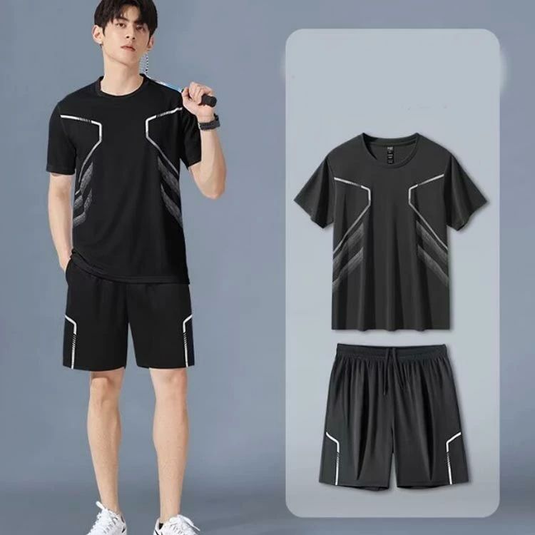 ランニングウェ 薄手 セットアップ メンズ ジャージ 夏服 ショートパンツ Tシャツ 夏 スポーツウェア セットアップ 半袖 メンズ 3