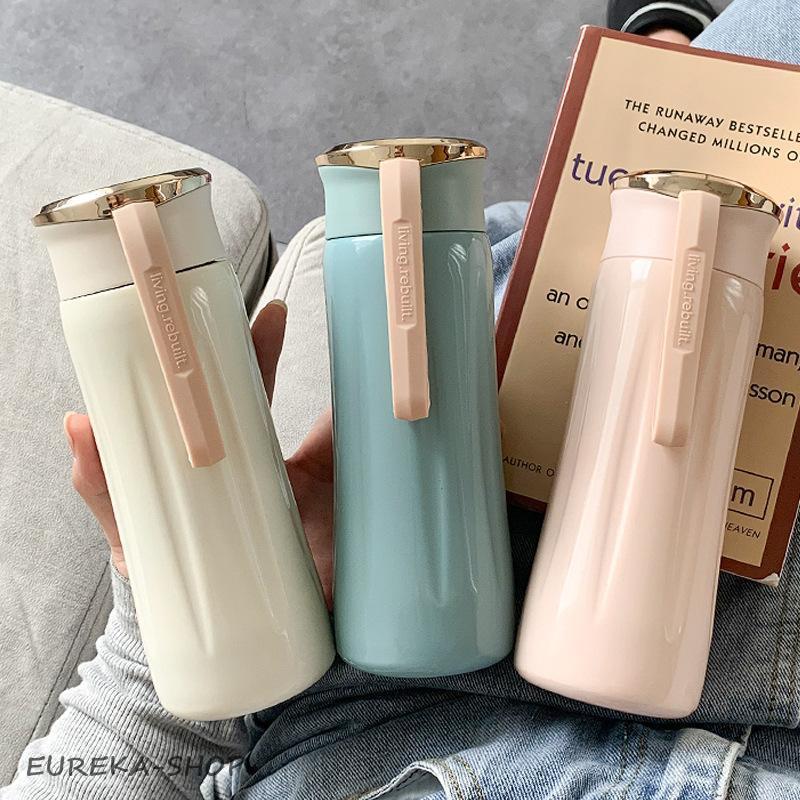 Rakuten - 水筒 マグボトル コーヒーボトル プレゼント 無地 魔法瓶 おしゃれ 可愛い ボトル ストロー付 保温 保冷 通園 通学 350ml レディース ギフト お祝いプレゼント