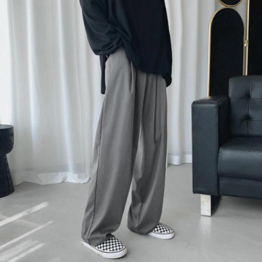 クロップドパンツ スラックス 無地 ワイドパンツ 9791 メンズ