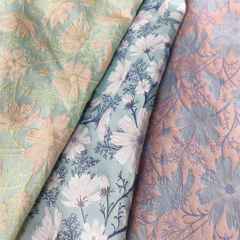 布地 手芸 エンボス生地 楽天海外 肌理感 洋服生地 裁縫 立体 花柄 幅150cm 生地 布 ぬの 長さ95cm+95cm ジャカード生地 植物柄