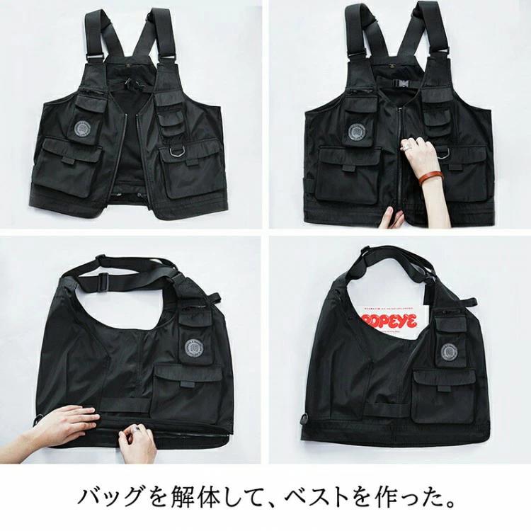 重ね着 ベスト ヘルメットバッグ 綿 ベストバ...の紹介画像3