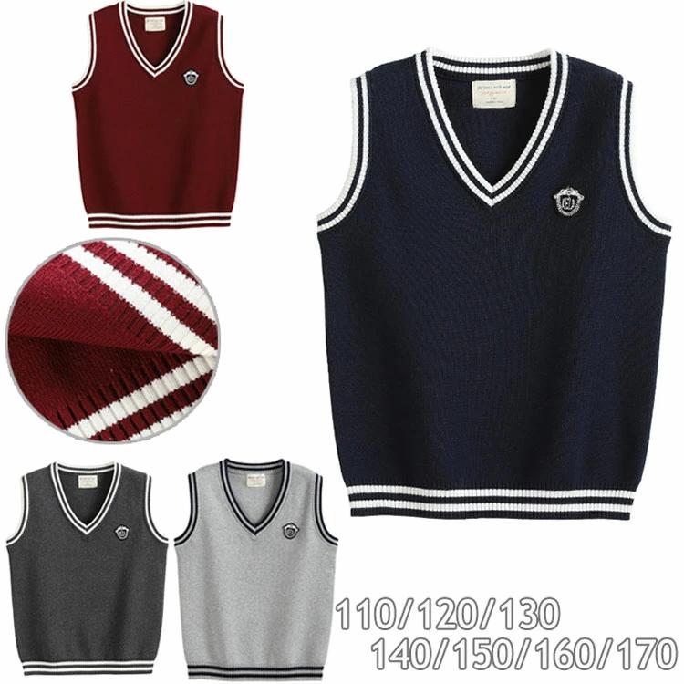 ベスト ベスト 小学生 紺 フォーマル 通学 スクールベスト Vネック ネイビー 入園式 男子 通園 女子 子供 お受験 ベスト 中学生