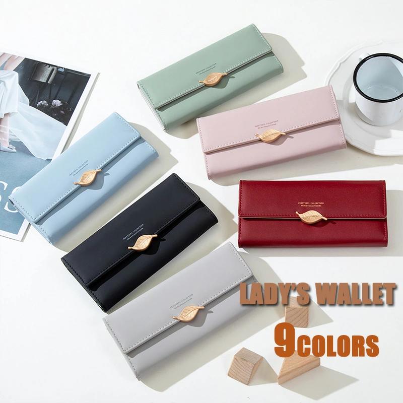 ウォレット 磁気防止 長財布 革 三つ折り財布 写真入れ 三つ折り 鞄 フタ付き カードケース 小銭 サイフ レディース財布 レザー