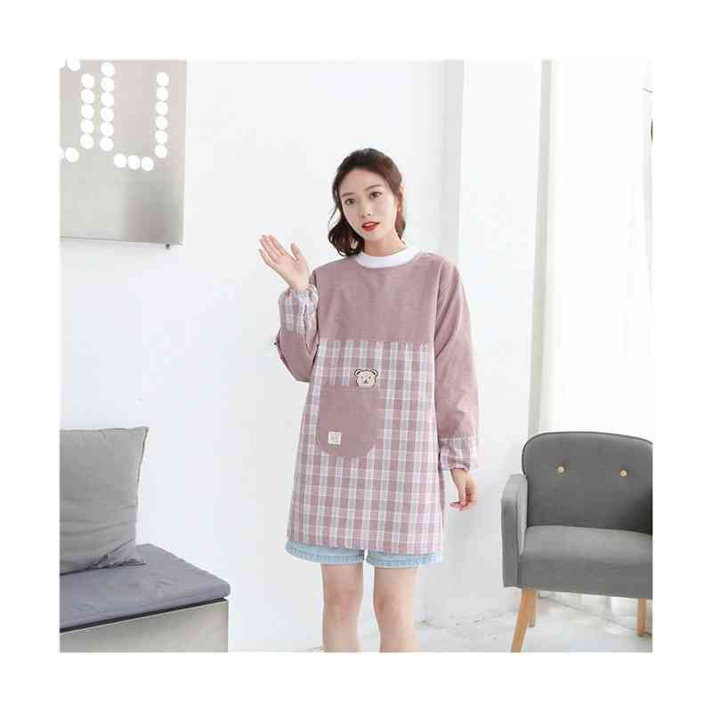 割烹着 保育士 保母さん ワークエプロン チェック柄 レディース かっぽう着 チェック 親子 大人 送料無料 カッポウ着 エプロン