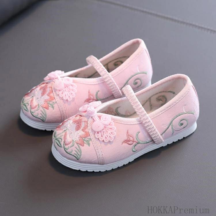 草 赤 キッズ 歩きやすい 痛くない草履 女の子 子供靴 花 刺繍 和柄の靴 七五三 お正月 和装 着物 履物 楽ちん靴 【送料無料】柔