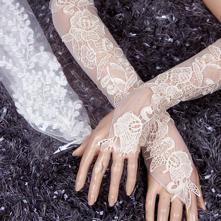 ウェディング 送料無料 ウェディング 肘上 結 サテン ウェディンググローブ ブライダル ブライダル 約50cm 手袋 グローブ レース
