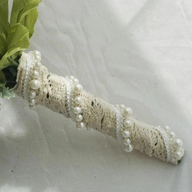 ウェディングブーケ ブライダルブーケ ブーケ 手作り 二次会 造花 キャスケードブーケ 結婚式 花嫁 エレガント 【送料 海外挙式