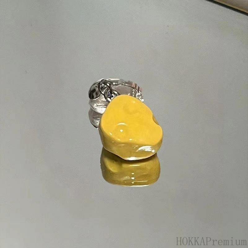 かわいい 大人 両耳セット チーズ レディース 金属アレルギー対応 シンプル ニッケ...