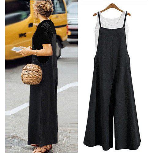 シンプル レディース サロペットパンツ ゆったり ボトムス 大きいサイズ おしゃれ カジュアル かわいい パンツ サロペット 無地