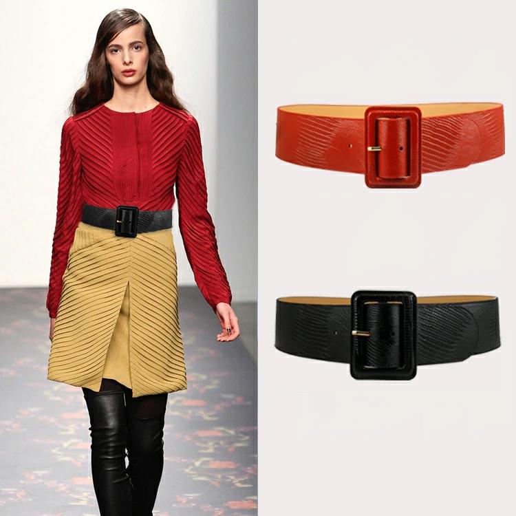 スカート 大きいバックル クロコダイル 本革 ワンピース 牛革 パテントレザー エナメル加工 太ベルト ..