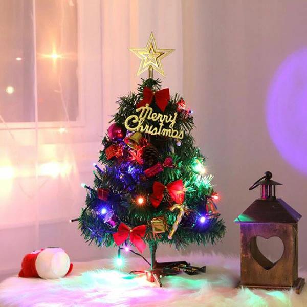 LEDイルミネーション 18点セット クリスマス飾り クリスマスツリー ミニクリスマスツリー 卓上 クリ ミ..