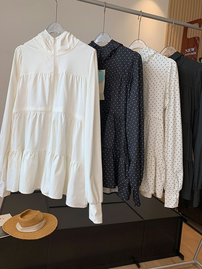 レディース 春夏 uvカットパーカー パーカー 長袖 パーカー ジップアップ 紫外線対策 薄手 おしゃれ UV フード付き uvパーカー