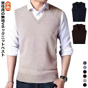 ショート丈 ニットベスト メンズ チョッキ 春 Vネック Vネック 通勤 通学 ニットベストメンズ ベスト メンズ ビジネス ニット