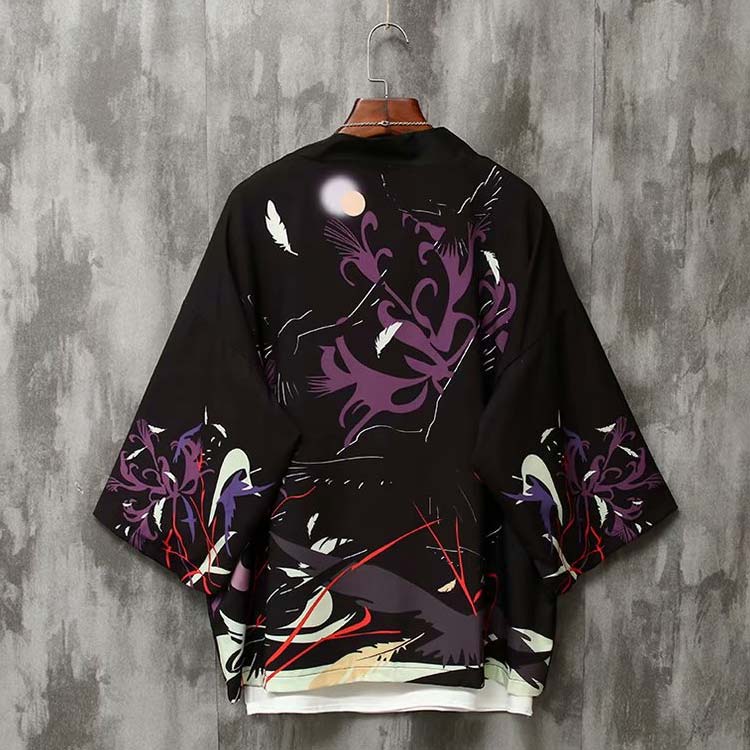 漢服 男性用 中国風 ダーク系 交襟 トップス 提花織り 重厚刺繍 ロングフレアスカート 半臂 二重仕立て 秋冬 麻混紡 ポリエステル 旅行 普段使い イベント