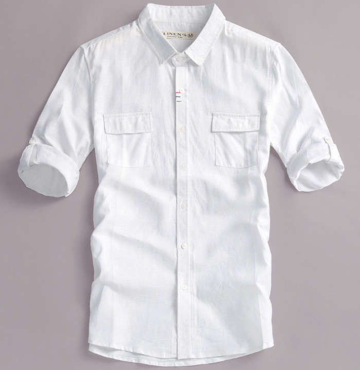 スキニー風 春夏服 カジュアルシャツ shirt 綿麻 リネンシャツ M-2XL 秋物 無地 新品 トップス メンズ 七分袖シャツ 涼しい