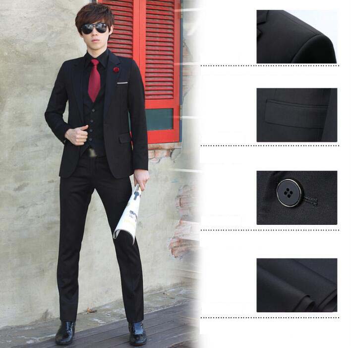 ベスト スリム オ ジャケット 3点セット 二つボタン ズボン 一つボタン ビジネススーツ 送料無料】メンズスーツ 3ピーススーツ